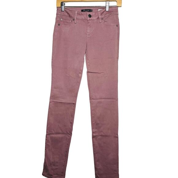 Anthropology Level 99 Women’s Mauve Lily Skinny Straight Jeans Size 25 - Picture 1 of 10